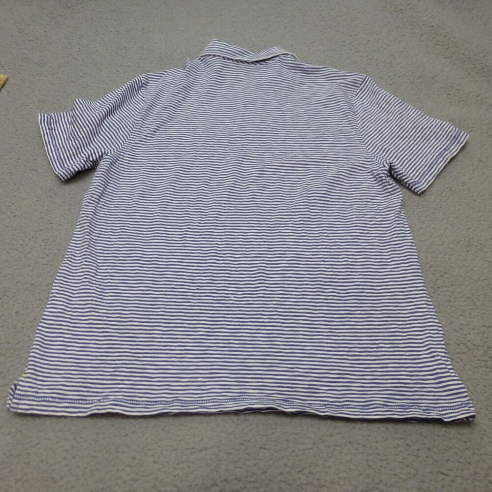 Vineyard Vines Shirt Mens Large Island Polo Striped Blue Pocket Cotton Preppy - Picture 2 of 9